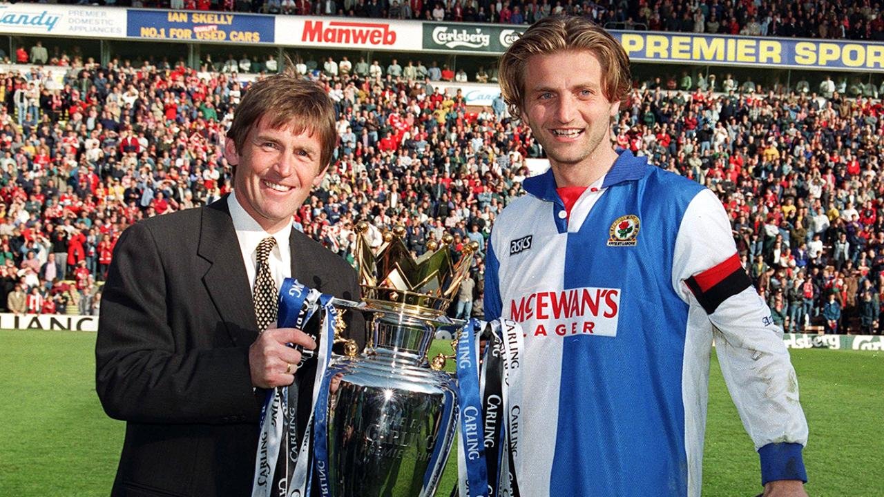 Blackburn Rovers after winning the Premier League in 1995